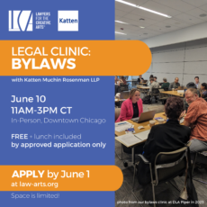 Legal Clinic: Bylaws Review with Katten (Apply by June 1st)