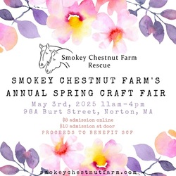 Smokey Chestnut Farm Annual Spring Craft Fair, Saturday, May 3rd from 11:00AM to 4:00PM.