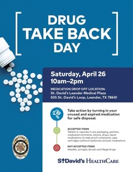 St. David’s HealthCare and Leander Police Department for National Prescription Drug Take Back Day