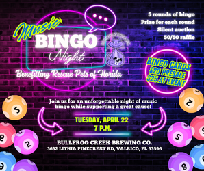 Music Bingo with Rescue Pets of Florida