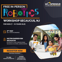 Free In-Person Robotics Workshop for Kids at Secaucus, NJ  (Ages 7-14)