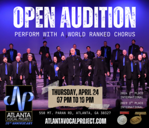 OPEN AUDITION - Atlanta's Premiere Men's A Cappella Chorus