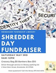 Shredder Day Fundraiser at the Mendham Township Library