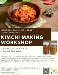 Kimchi Making Workshop at the Mendham Township Library