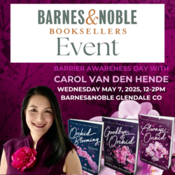 Barnes and Noble welcomes author Carol Van Den Hende for May 7 Barrier Awareness Day book signing