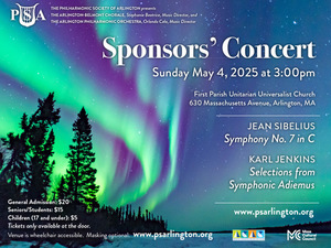 Philharmonic Society of Arlington- Sponsor's Concert
