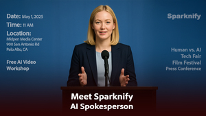 Meet AI Spokesperson and Attend Free AI Video Workshop at Sparknify Press Event