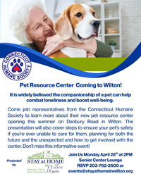 Stay at Home in WIlton and the CT Humane Society presents... the new Pet Resource Center!