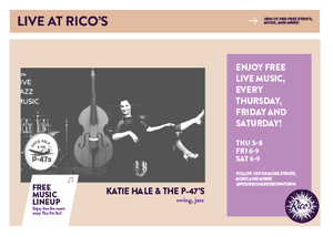 Katie Hale & the P47s LIVE at Rico's Cafe and Wine Bar