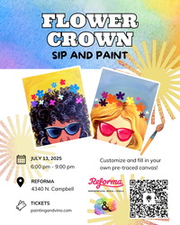 Paint and Sip a Flower Crown Portrait
