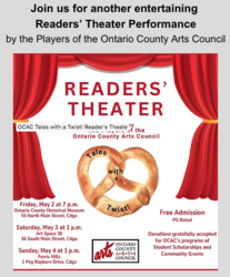 Ontario County Arts Council Readers’ Theater Performance - Three Days, Times and Venues to Choose