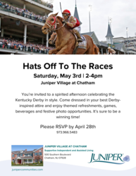 Hats Off To The Races at Juniper Village at Chatham!