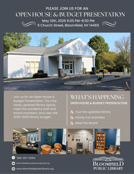 Bloomfield Public Library Open House and Budget Presentation