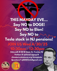 NJ 50501 - Tesla Divestment Demonstration