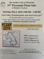 Perennial Plant Sale - Garden Club of Montclair