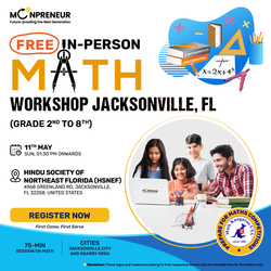 Free In-Person Math Workshop for Kids at Jacksonville,FL (Grade 2nd-8th)