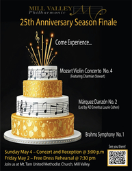 MILL VALLEY PHILHARMONIC'S 25TH ANNIVERSARY SEASON FINALE CONCERT!