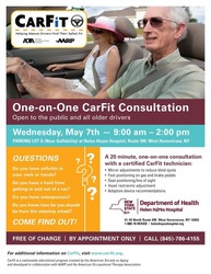 One-on-One CafFit Consultation - Open to the Public and All Older Drivers