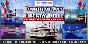 NYC 4th of July Family Friendly Fireworks Cruise aboard the Liberty Belle
