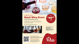 Mother’s Day Weekend Wine & Food Tasting