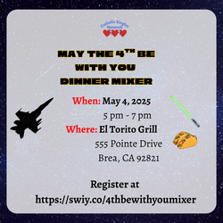 May the 4th Be With You Social Mixer Dinner Hosted by Catholic Singles Network
