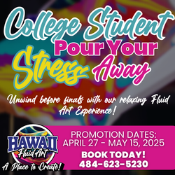 College Student Pour Your Stress Away