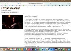 peppino D'Agostino Virtuoso Guitarist Returns to Santa Cruz in June