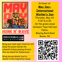 May Day Strong Honk N' Wave:  Protest for Democracy