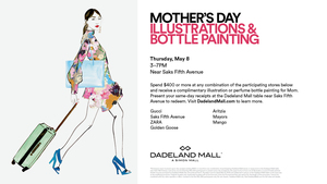 Mother’s Day Gift with Purchase at Dadeland Mall: Illustration & Perfume Bottle Painting