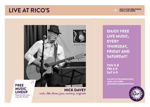 Nick Davey live at Rico's Cafe