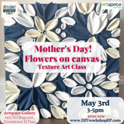 Flowers on canvas - Texture Art Class