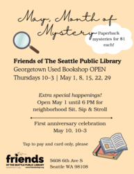 Month of Mystery at the Georgetown used bookshop