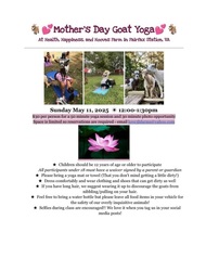 Mother's Day Goat Yoga