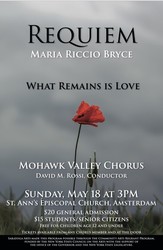 Mohawk Valley Chorus presents composer Maria Riccio Bryce's "REQUIEM:  What Remains Is Love"