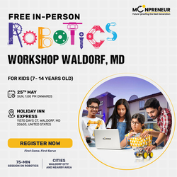 Free In-Person Robotics Workshop for Kids at Waldorf, MD (7-14)