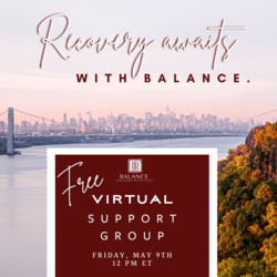 Free Virtual Support Group Friday, May 9th, at 12 PM ET