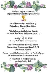 Licensed Lay Minister Kathy Long installation