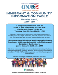 Immigrant & Community Information Table