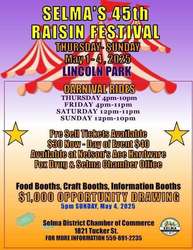 Selma's 45th Raisin Festival | May 1-4 at Lincoln Park