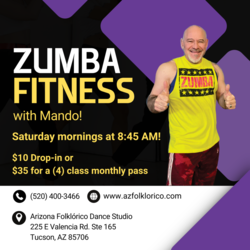 Zumba Fitness Dance Class in Tucson with Arizona Folklórico Dance Studio
