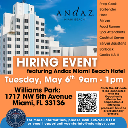 Department of Human Services Hiring Event with Andaz Miami Beach Hotel