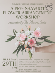 Jewish Women’s Ladies’ night out celebration: A Flower Arrangement Workshop