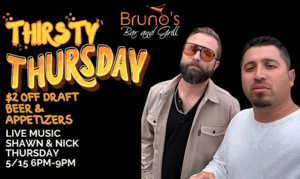 Thirsty Thursday with Live Music by Shawn and Nick from Santa Cruda!