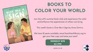 Books To Color Your World: Teen Book Club