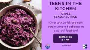 Teens In The Kitchen: Purple Seasoned Rice
