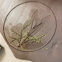 Set of 4 Herb Impressed Appetizer Plate 6/28/25