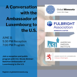 A Conversation with the Ambassador of Luxembourg to the U.S.: June 11 @ American Swedish Institute