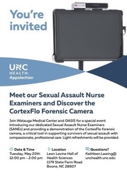 Meet our Sexual Assault Nurse Examiners & Discover the CortexFlo Forensic Camera