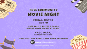 FREE Family Movie Nights in Vago Park - July 25 - 7:30pm