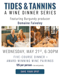 Oceanic to Host Tides and Tannins: Five-Course Chef Dinner
